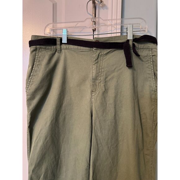 GAP Factory Women’s Wide-Leg Girlfriend Khaki Pants Olive Green Size 14 - Picture 4 of 6